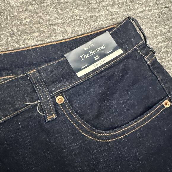 Abercrombie & Fitch Bootcut Jeans Women 33 Dark Wash Western Mid Rise Curve Love - Picture 7 of 11
